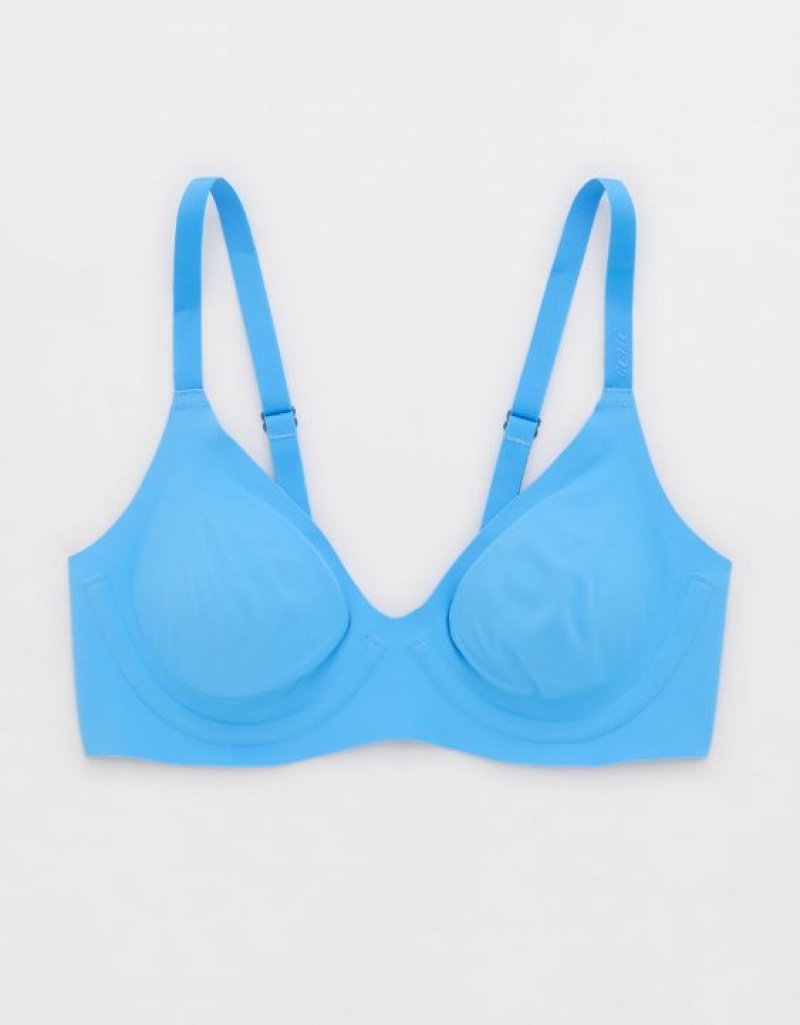 Aerie SMOOTHEZ Unlined Bras Blue | 2061CODEQ