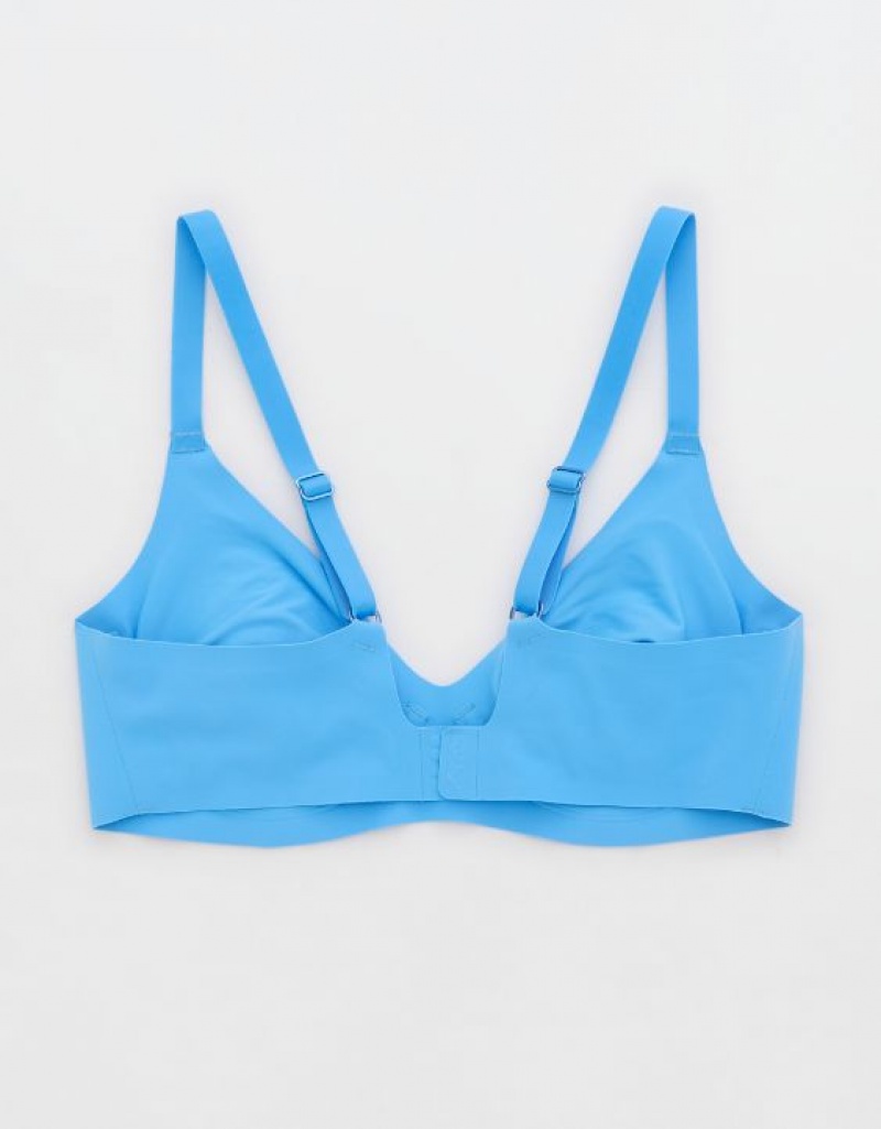 Aerie SMOOTHEZ Unlined Bras Blue | 2061CODEQ