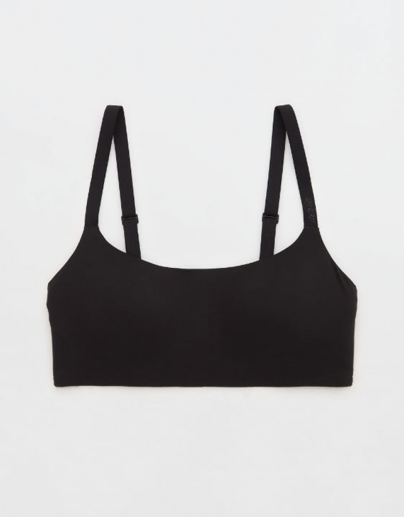 Aerie SMOOTHEZ-ish Wirelesslette Bras Black | 4968VEFTN