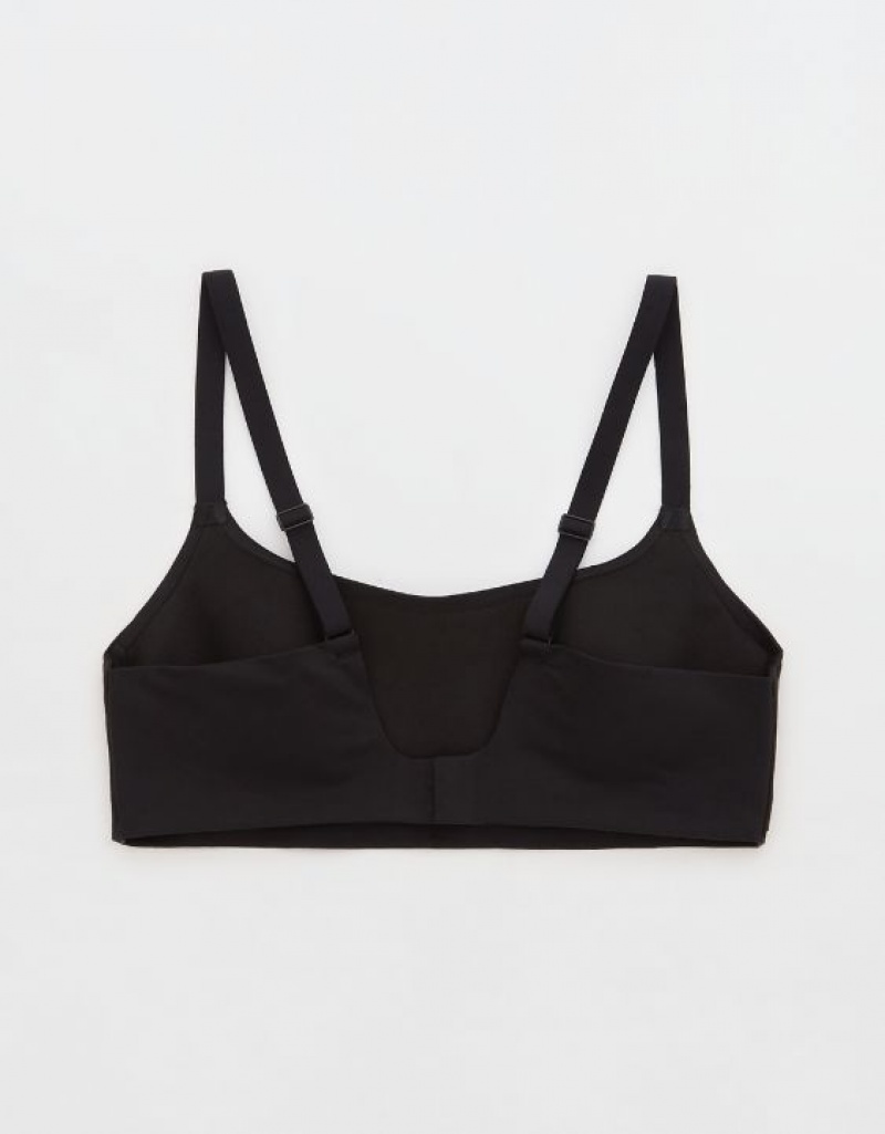 Aerie SMOOTHEZ-ish Wirelesslette Bras Black | 4968VEFTN