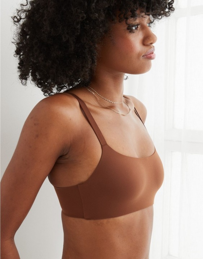 Aerie SMOOTHEZ-ish Wirelesslette Bras Brown | 6437BIYZF