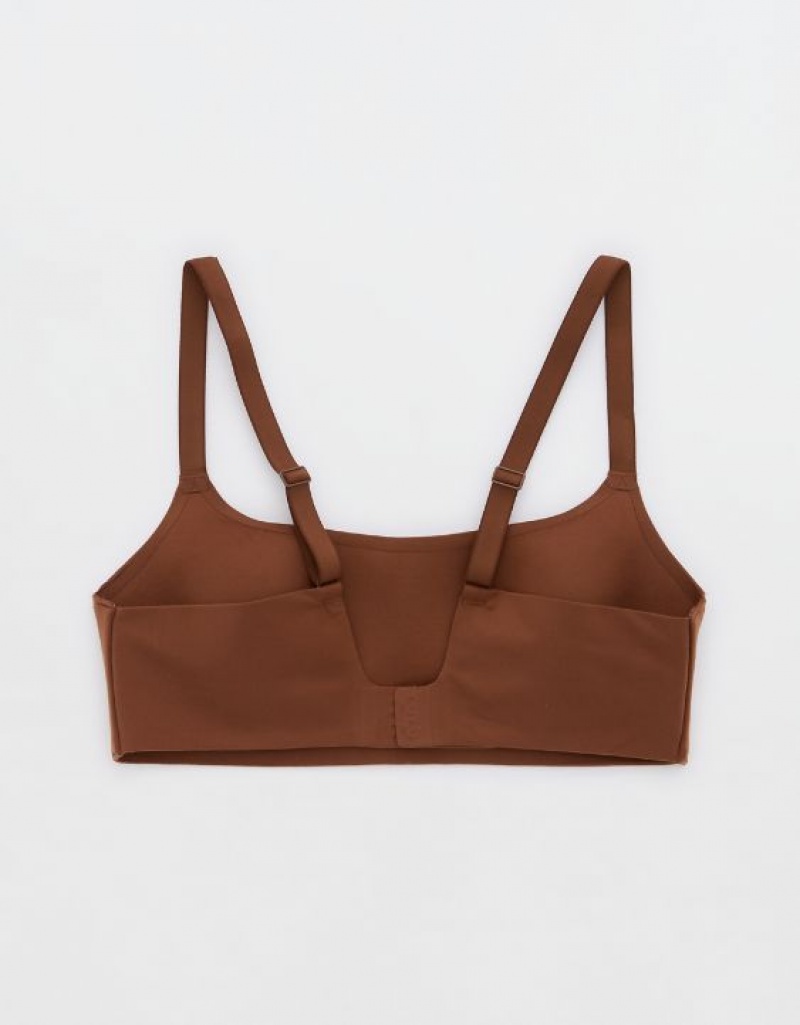 Aerie SMOOTHEZ-ish Wirelesslette Bras Brown | 6437BIYZF