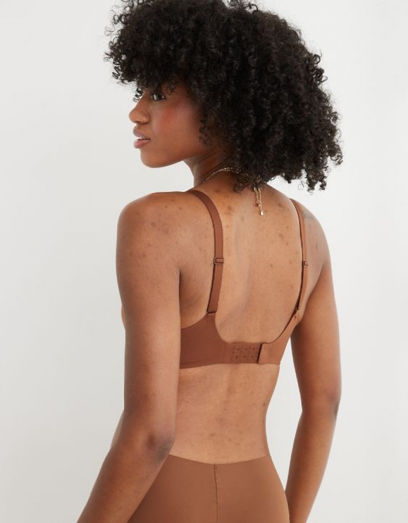 Aerie SMOOTHEZ-ish Wirelesslette Bras Brown | 6437BIYZF