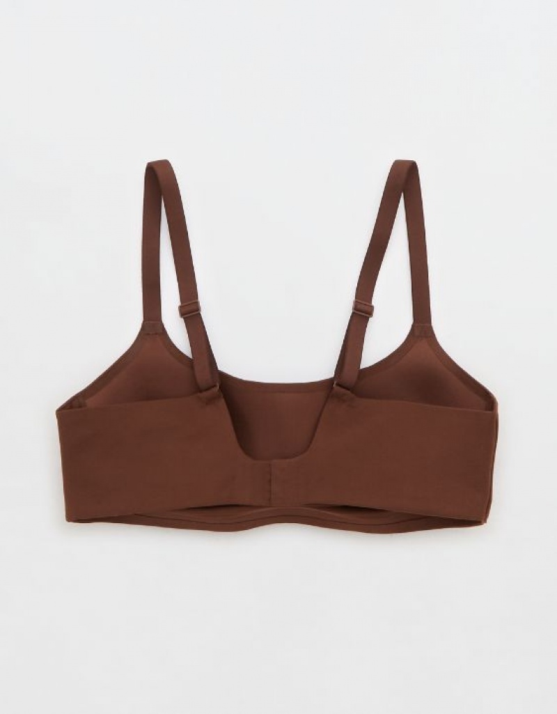 Aerie SMOOTHEZ-ish Wirelesslette Bras Brown | 0937EBNCT