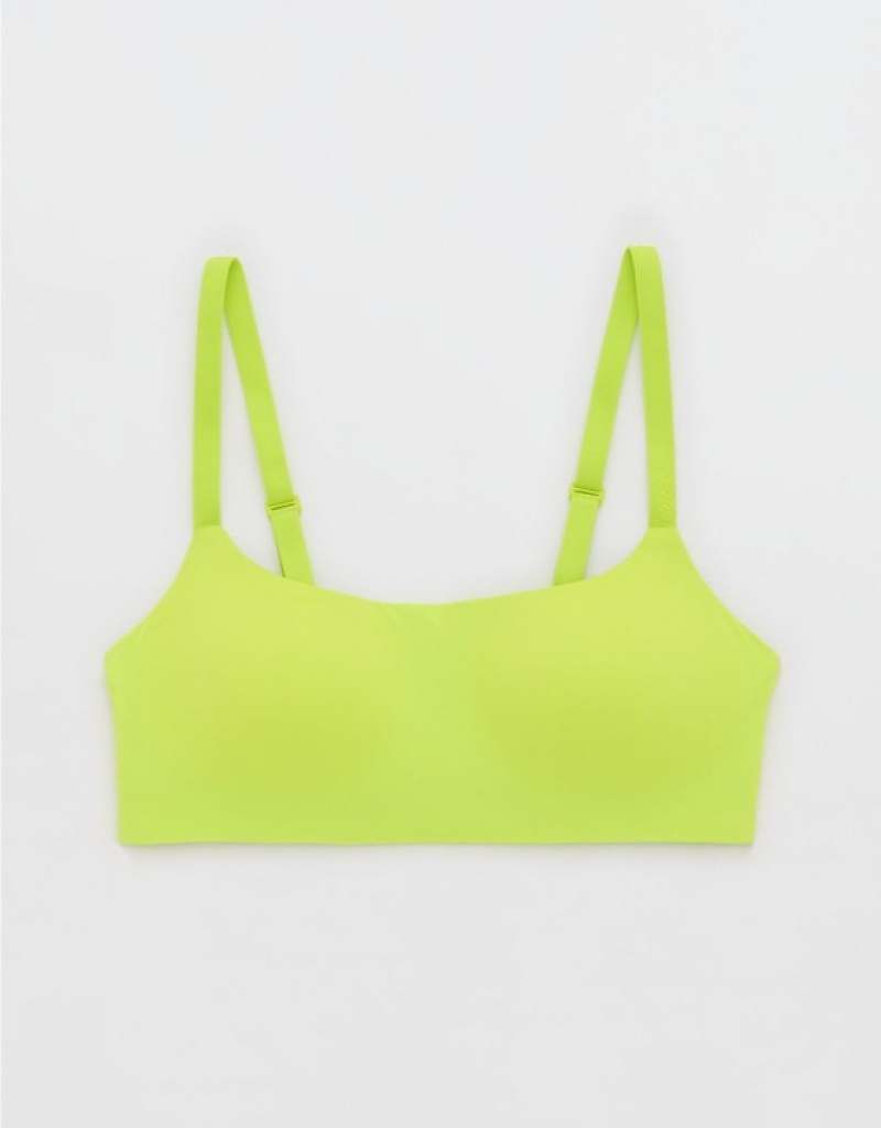 Aerie SMOOTHEZ-ish Wirelesslette Bras Yellow | 0594QHYVJ