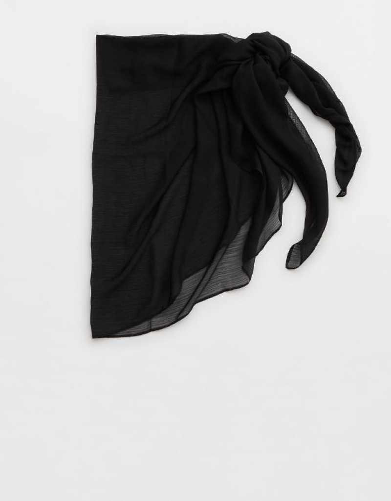 Aerie Sarong Skirts Black | 0562HUJVI