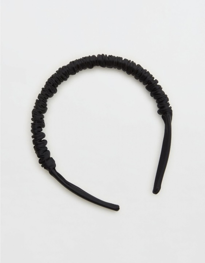 Aerie Scrunched Swim Hair Accessories Black | 4965RXWZM