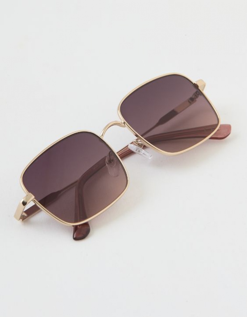 Aerie Seize the Day Sunglasses Gold | 3891YLKHS