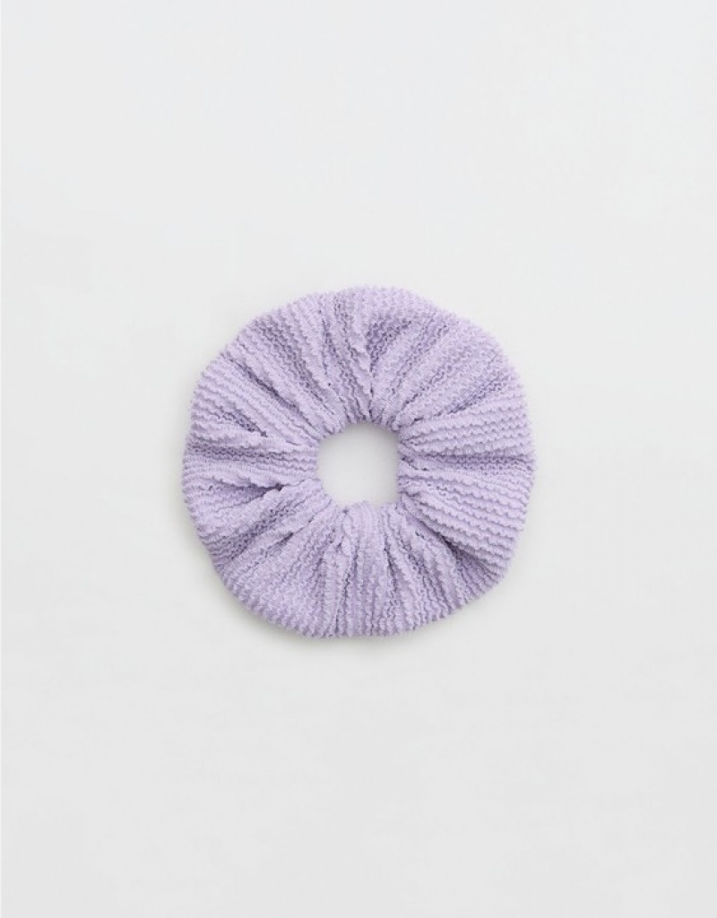 Aerie Shine Crinkle Swim Hair Accessories Purple / Wash | 6158GHALJ