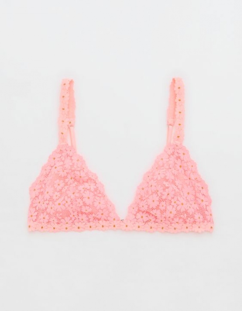 Aerie Show Off Daisy Lacelette Bras Pink | 1802AFMRP