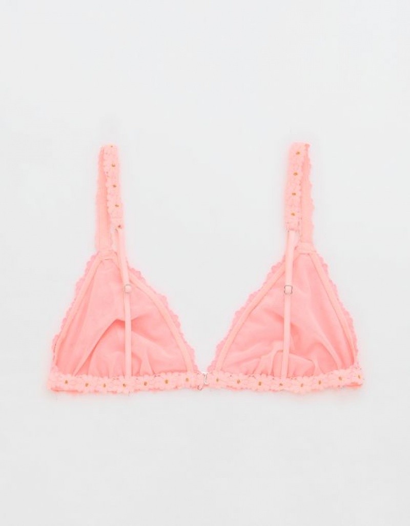 Aerie Show Off Daisy Lacelette Bras Pink | 1802AFMRP