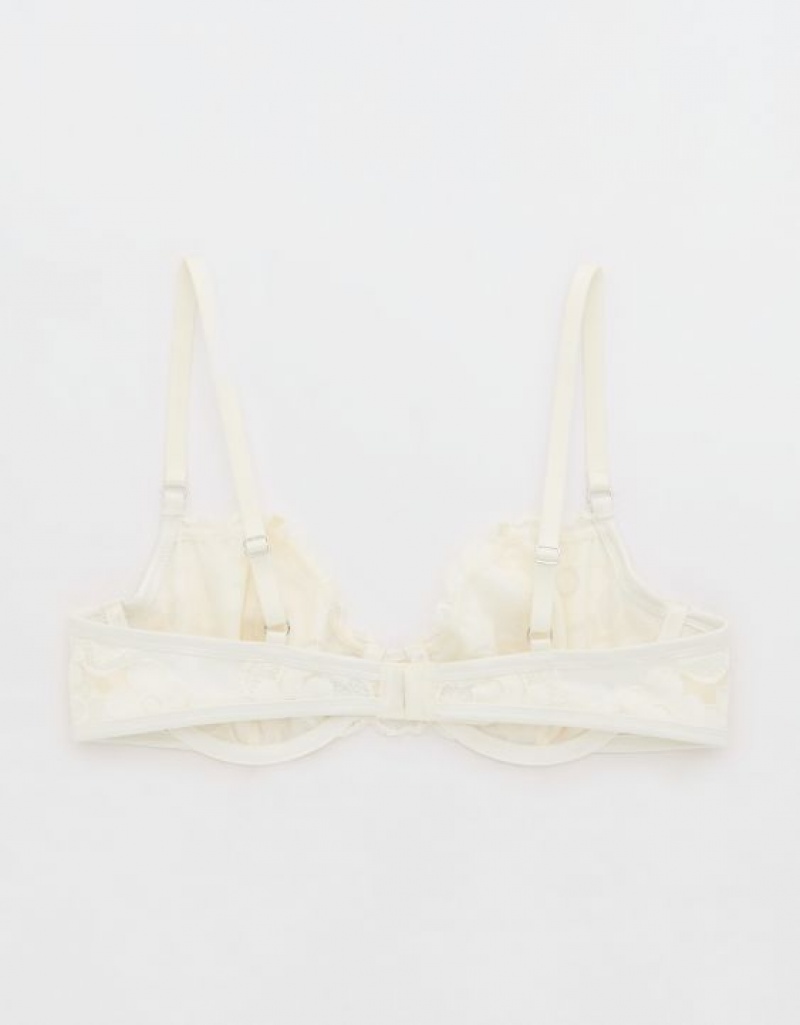 Aerie Show Off Unlined Real Lace Bras White | 1625DZOVR