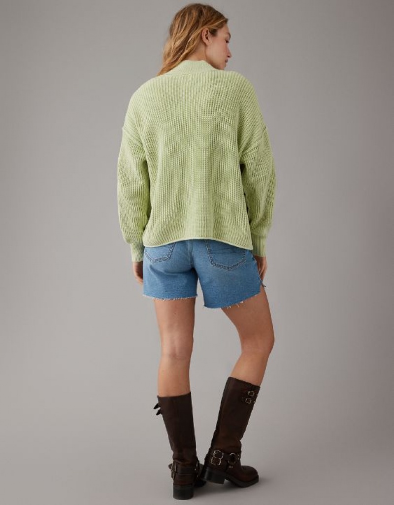 Aerie Slouchy Cardigan Green | 4260JWDUQ