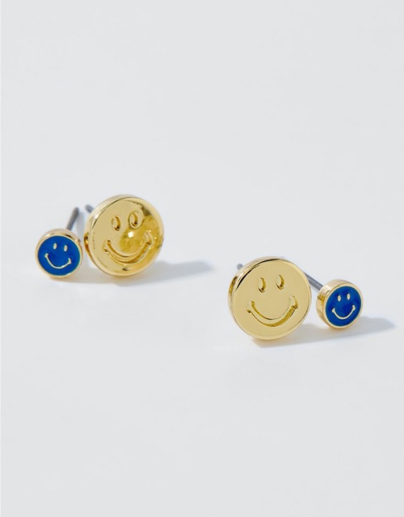 Aerie Smiley® Stud Earring Pack Jewelry Gold | 2604SBAQF