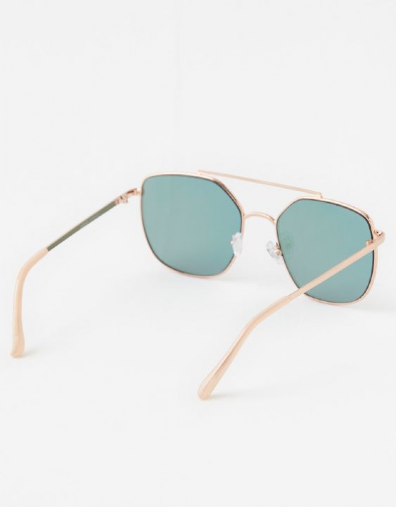 Aerie So Fly Angled Sunglasses Rose / Gold | 9405XRIHZ