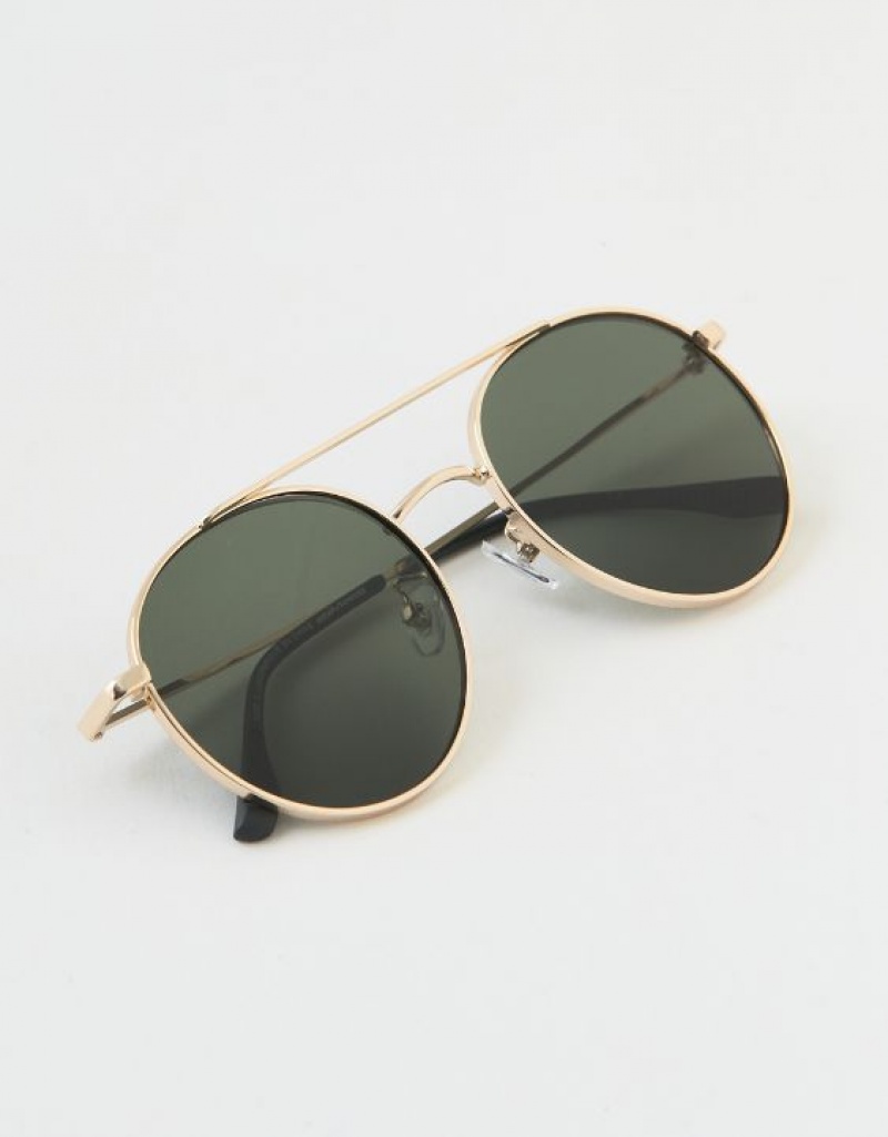 Aerie So Fly Sunglasses Gold | 5936FCKAP