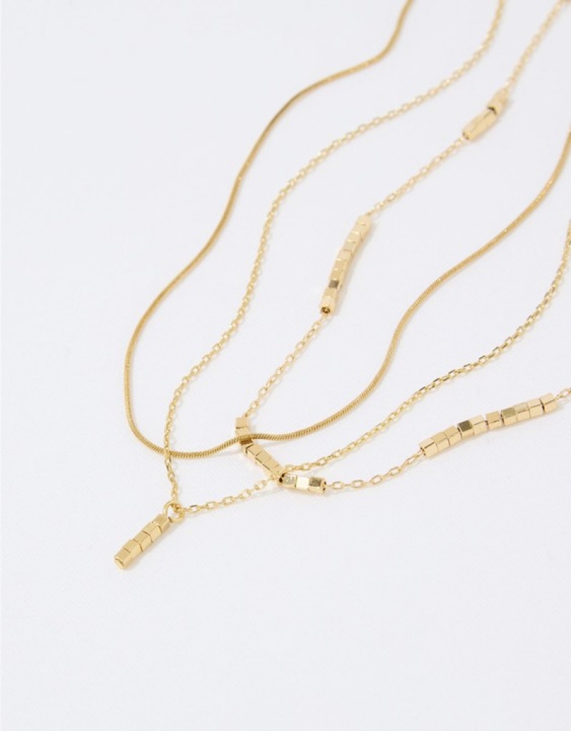 Aerie Square Bead Pack Jewelry Gold | 6304LFWOR