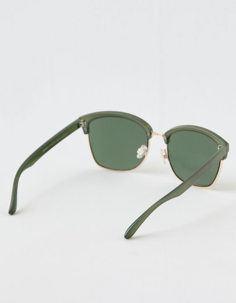 Aerie Squared Away Sunglasses Olive | 6415PWJYN