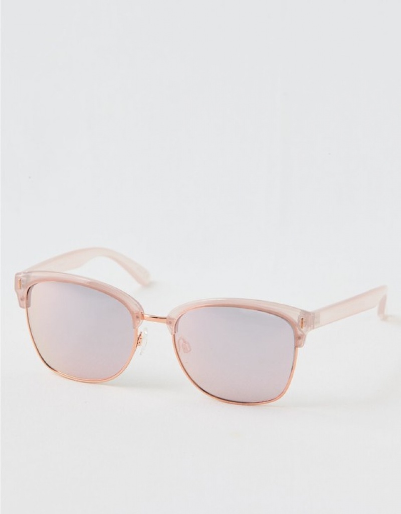 Aerie Squared Away Sunglasses Rose / Gold | 6142PXBHU