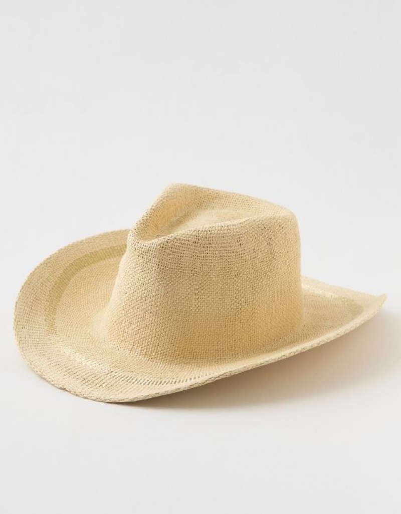 Aerie Straw Cowboy Hats Gold | 0671WYEHI