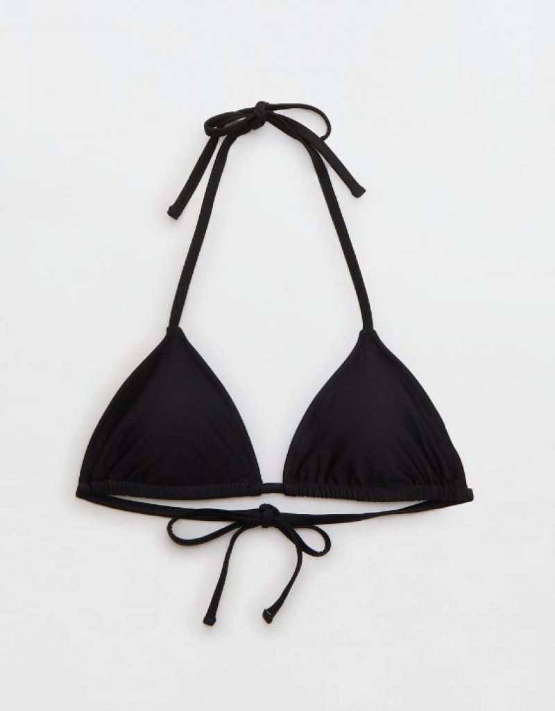 Aerie String Triangle Bikini Top Black | 9508WISUA