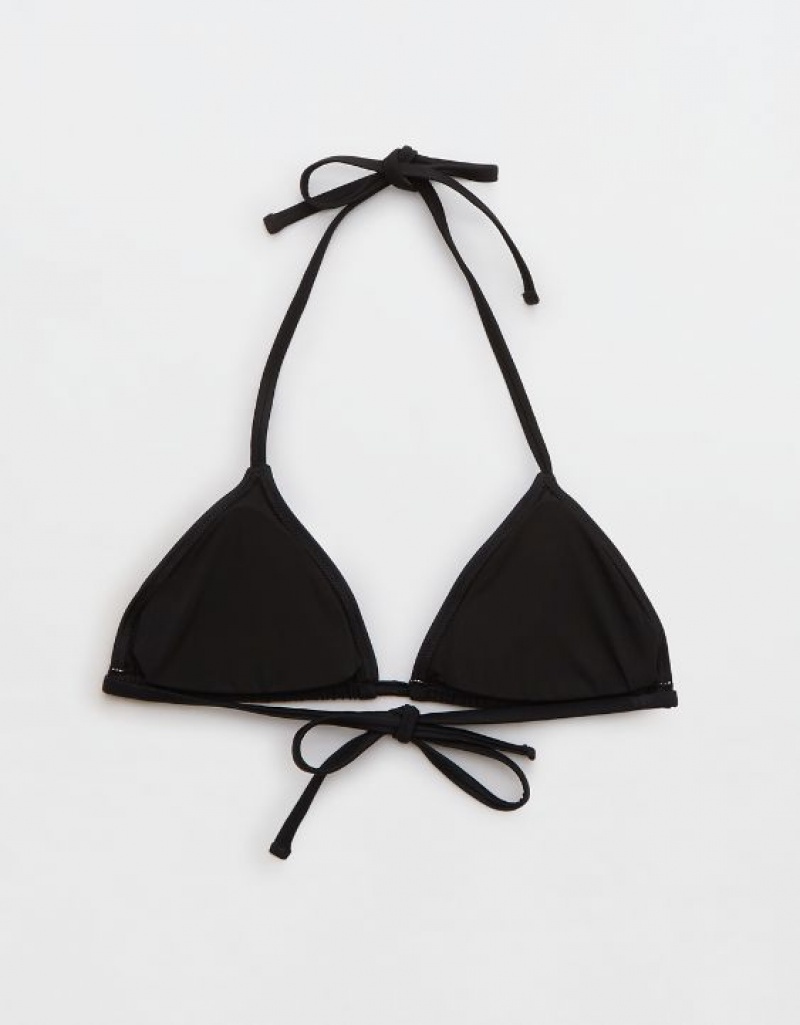 Aerie String Triangle Bikini Top Black | 9508WISUA