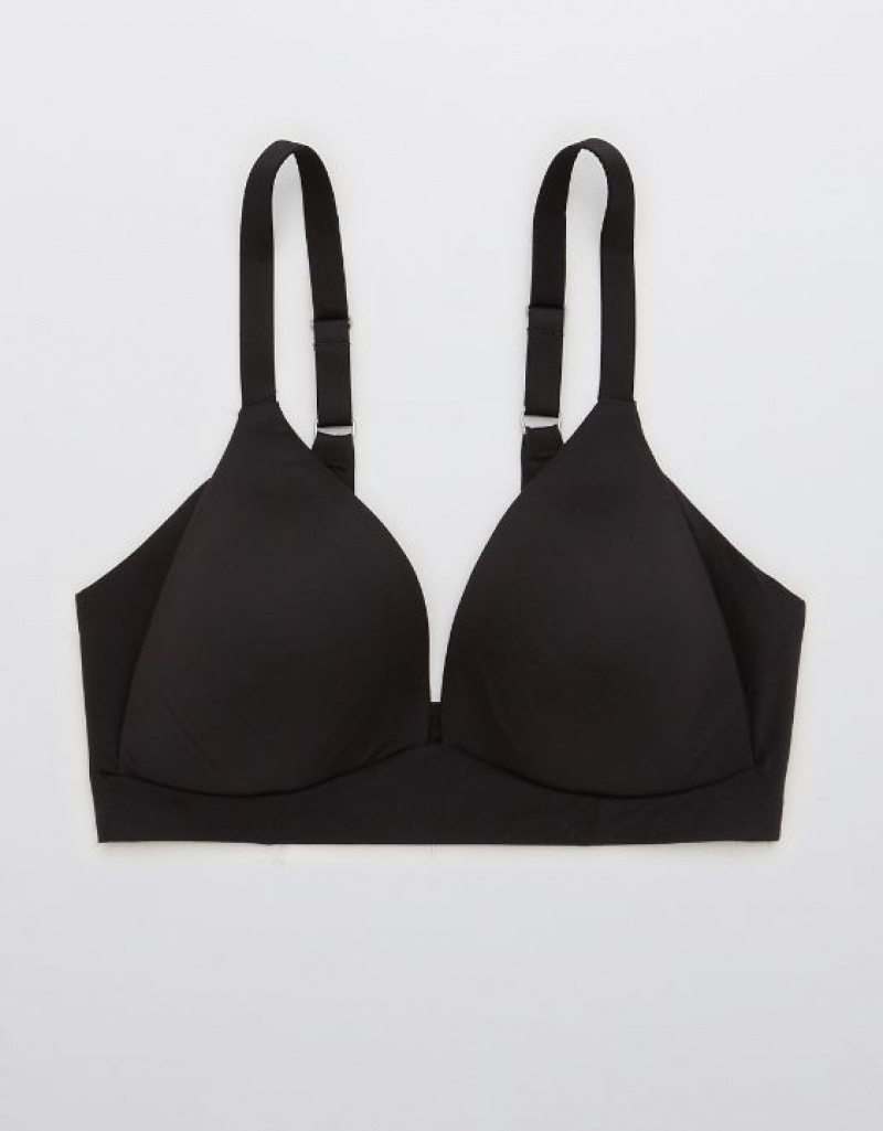 Aerie Sunnie Wireless Lightly Lined Bras Black | 0386PKQNE