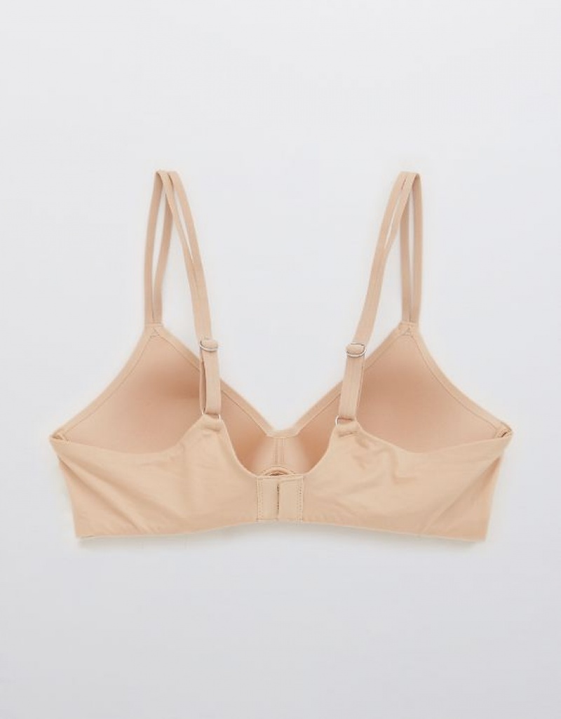 Aerie Sunnie Wireless Push Up Bras Beige | 2387ETDBX