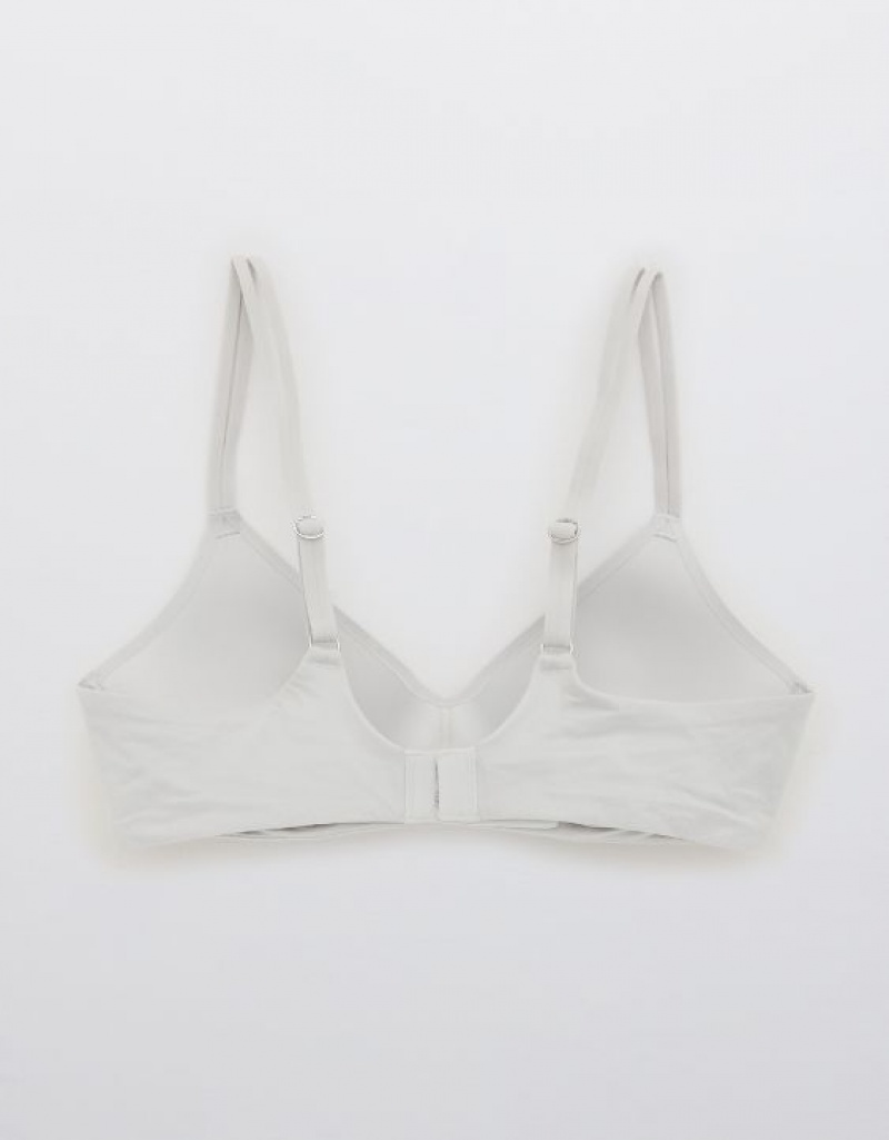 Aerie Sunnie Wireless Push Up Bras Grey | 3720THRYW