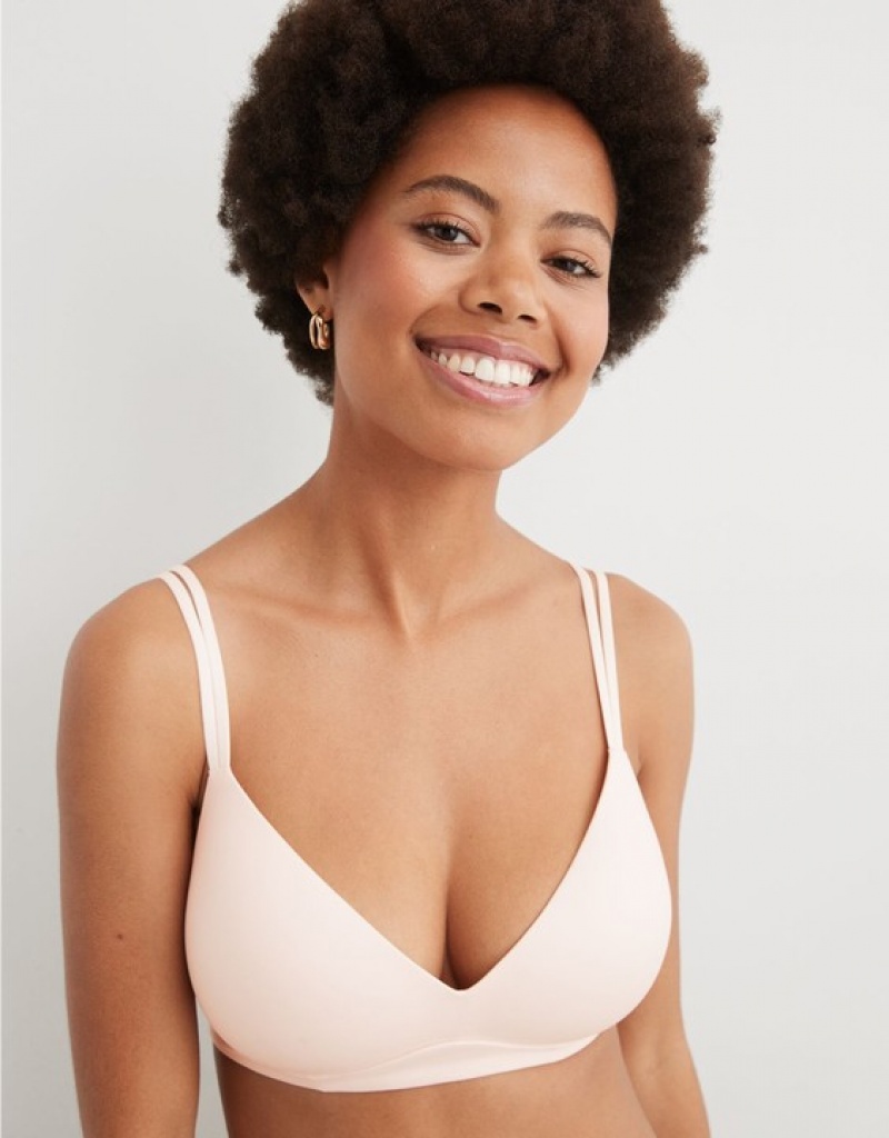 Aerie Sunnie Wireless Push Up Bras Pink | 6025NQIPS