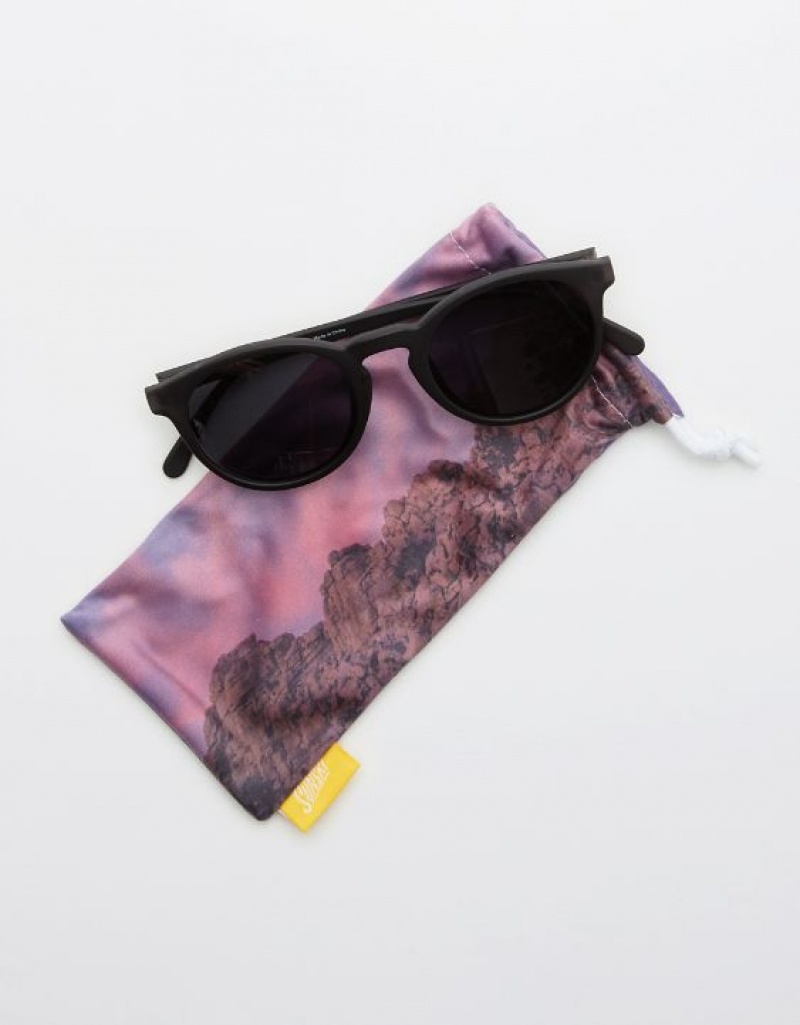 Aerie Sunski Dipsea Black Slate Sunglasses Black | 3621SPBCI