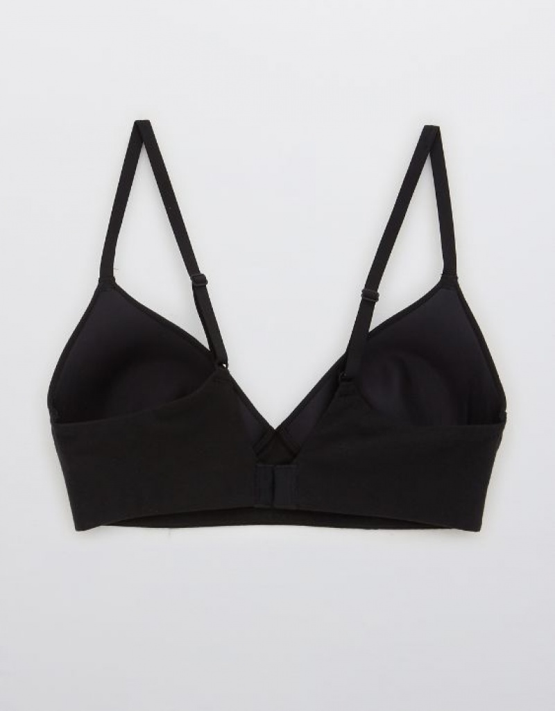 Aerie Superchill Wireless Lightly Lined Bras Black | 9180JCNXZ