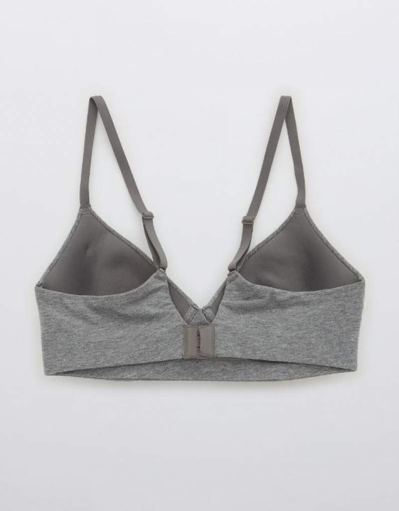 Aerie Superchill Wireless Lightly Lined Bras Dark Grey | 1376TBPFJ