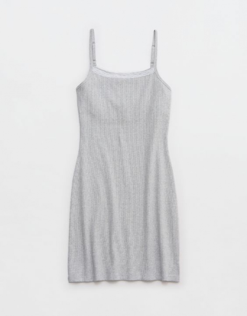 Aerie Tank Mini Dress Grey | 1345RVBKH