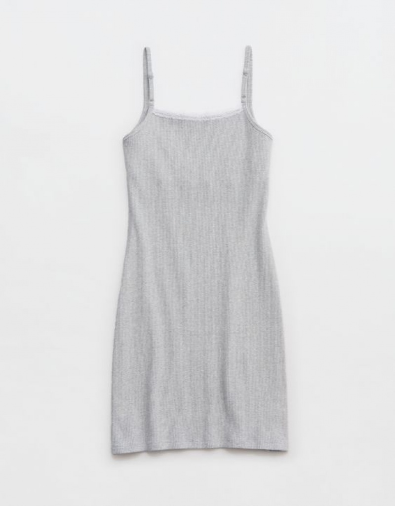 Aerie Tank Mini Dress Grey | 1345RVBKH