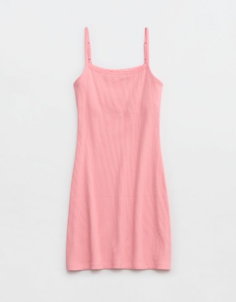 Aerie Tank Mini Dress Pink | 1748NCQUF