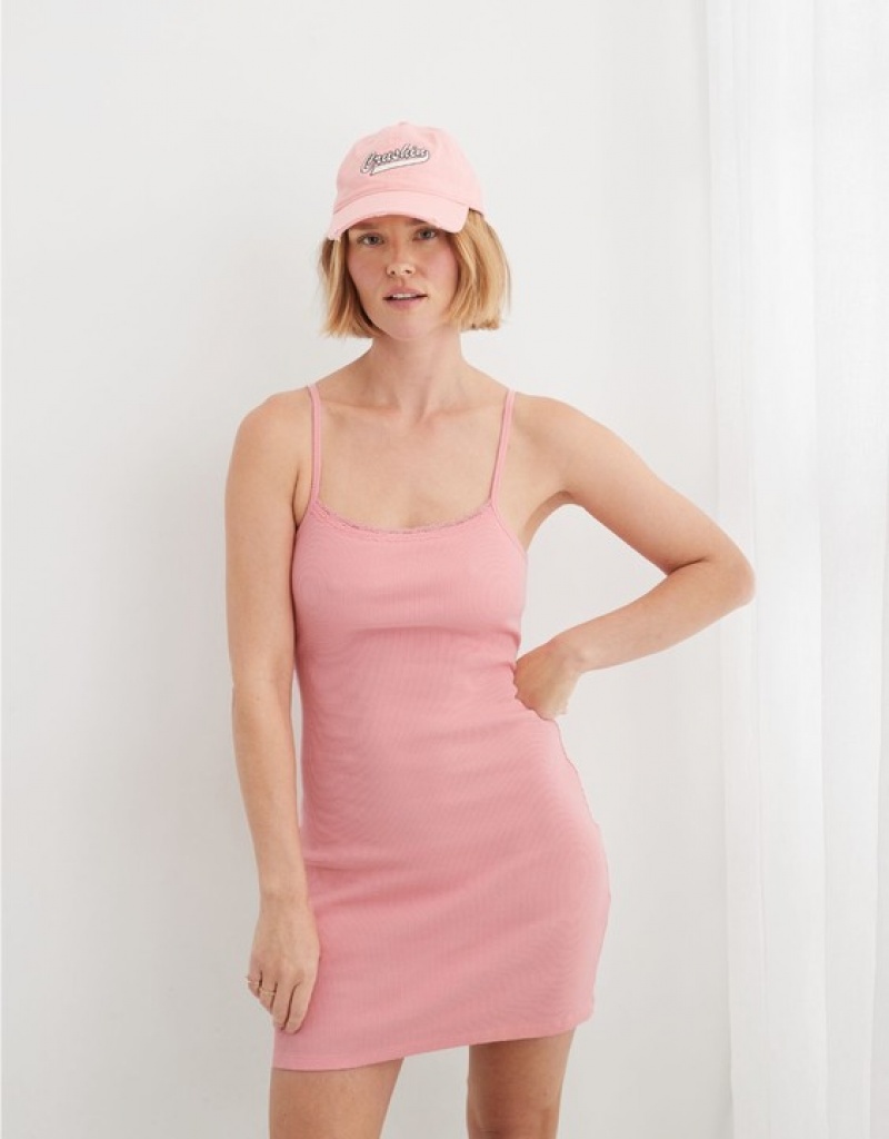 Aerie Tank Mini Dress Pink | 1748NCQUF