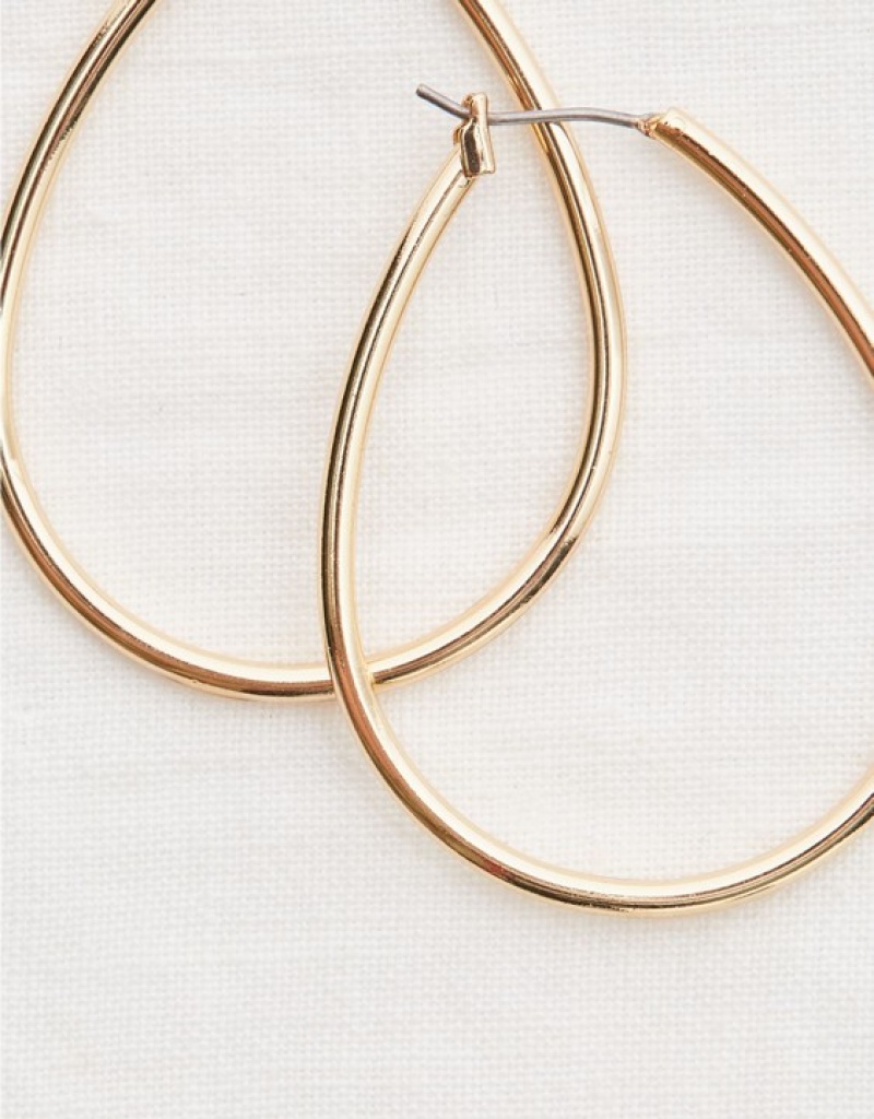 Aerie Teardrop Hoop Jewelry Gold | 0425MBNQO