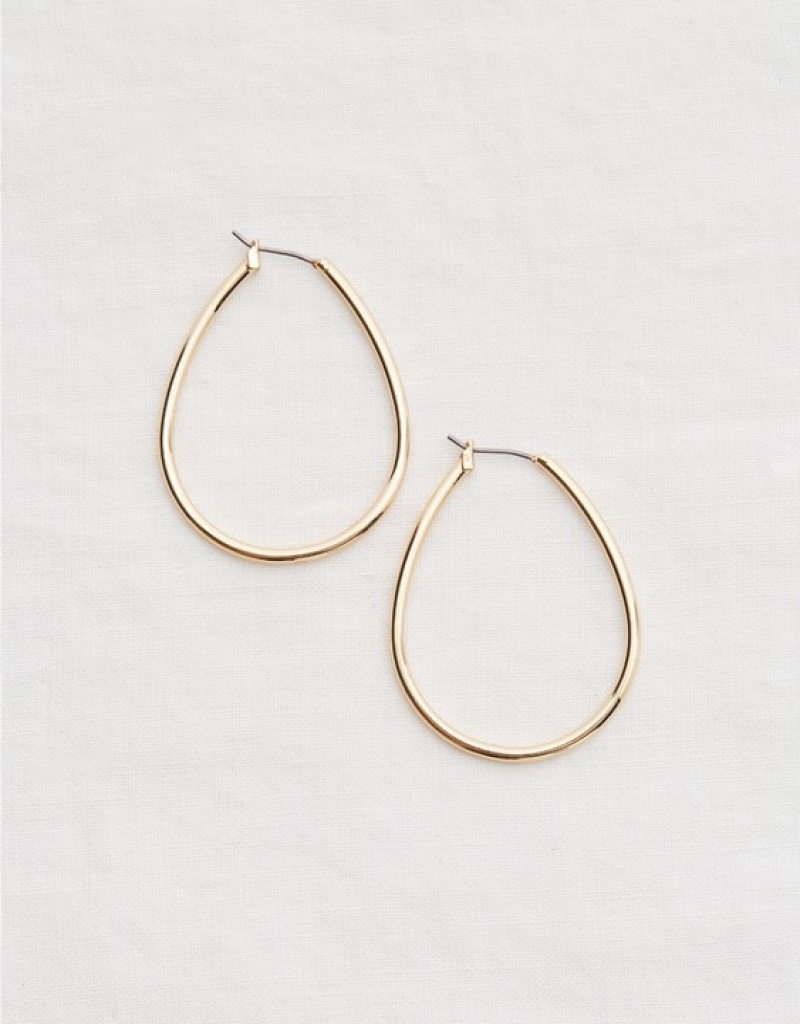 Aerie Teardrop Hoop Jewelry Gold | 0425MBNQO