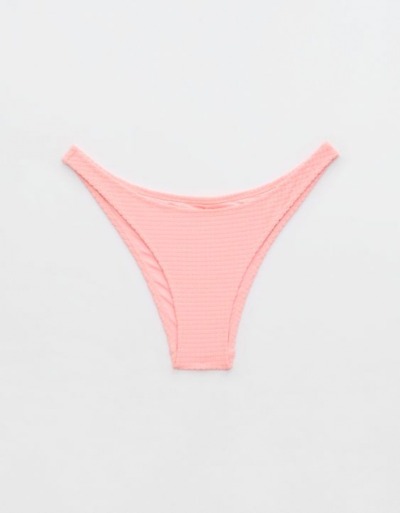 Aerie Terry Cheeky Bikini Bottom Pink | 1560WELDA