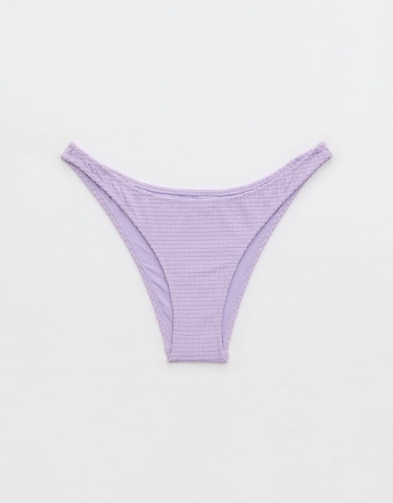 Aerie Terry Cheeky Bikini Bottom Purple / Wash | 1320UXEWM