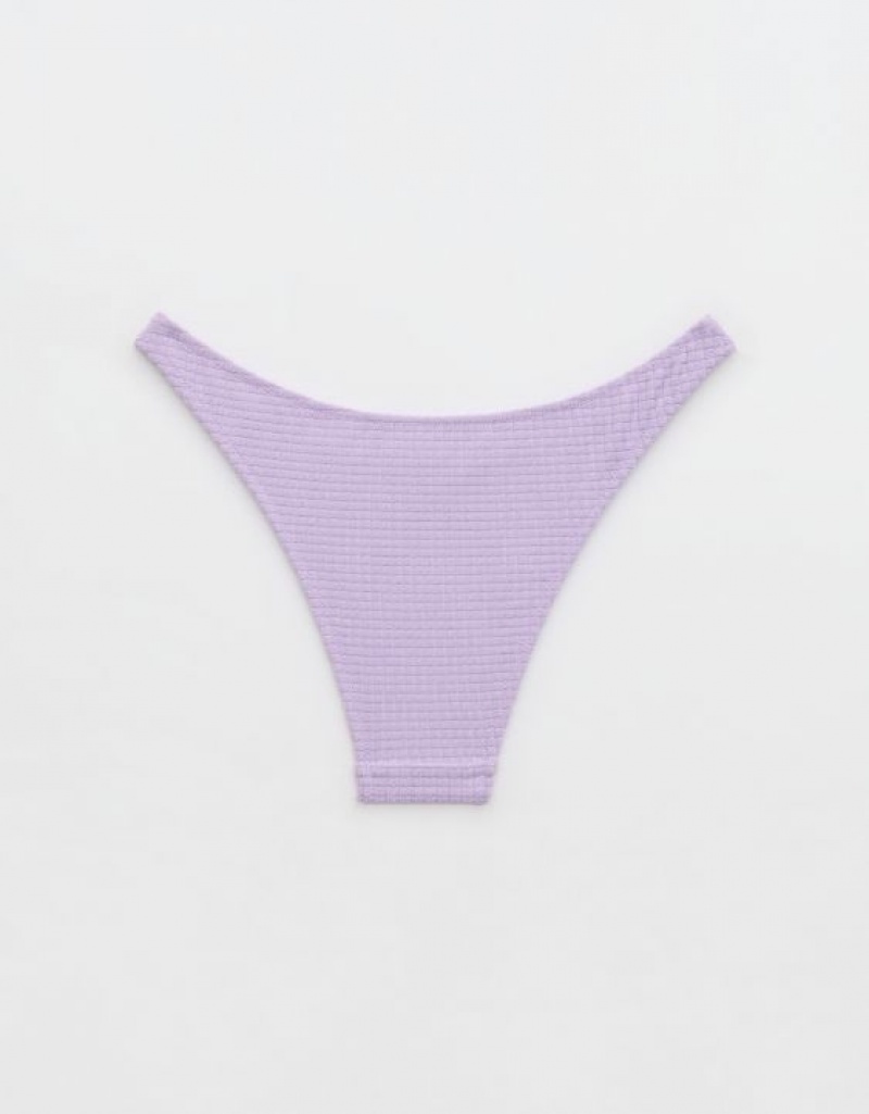 Aerie Terry Cheeky Bikini Bottom Purple / Wash | 1320UXEWM