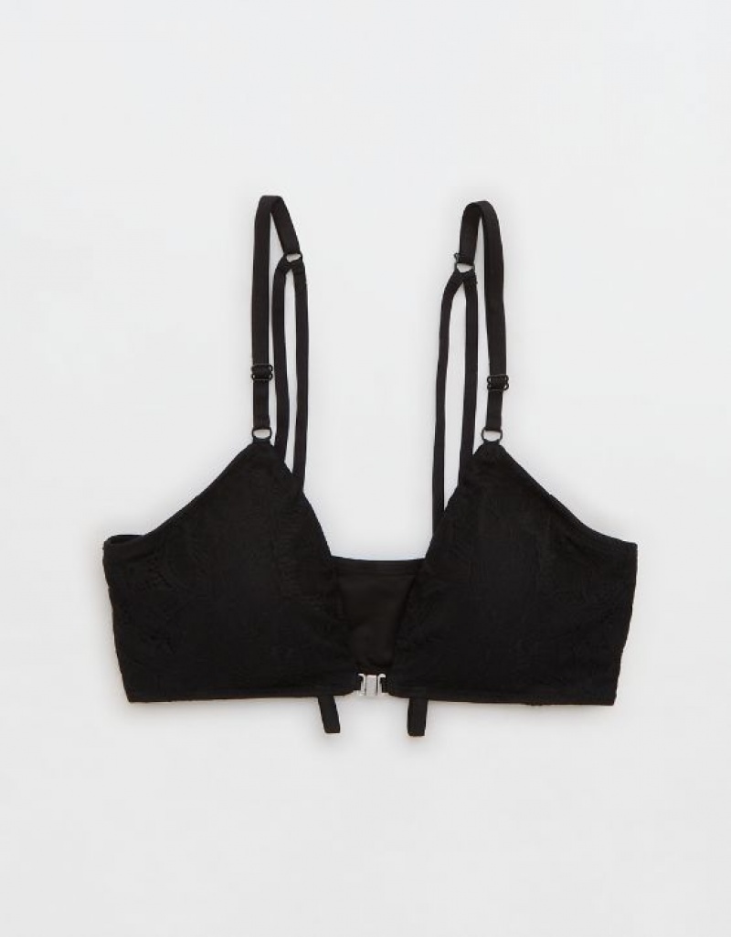 Aerie The Liberare Convertible Plungelette Bras Black | 8564QMZWU