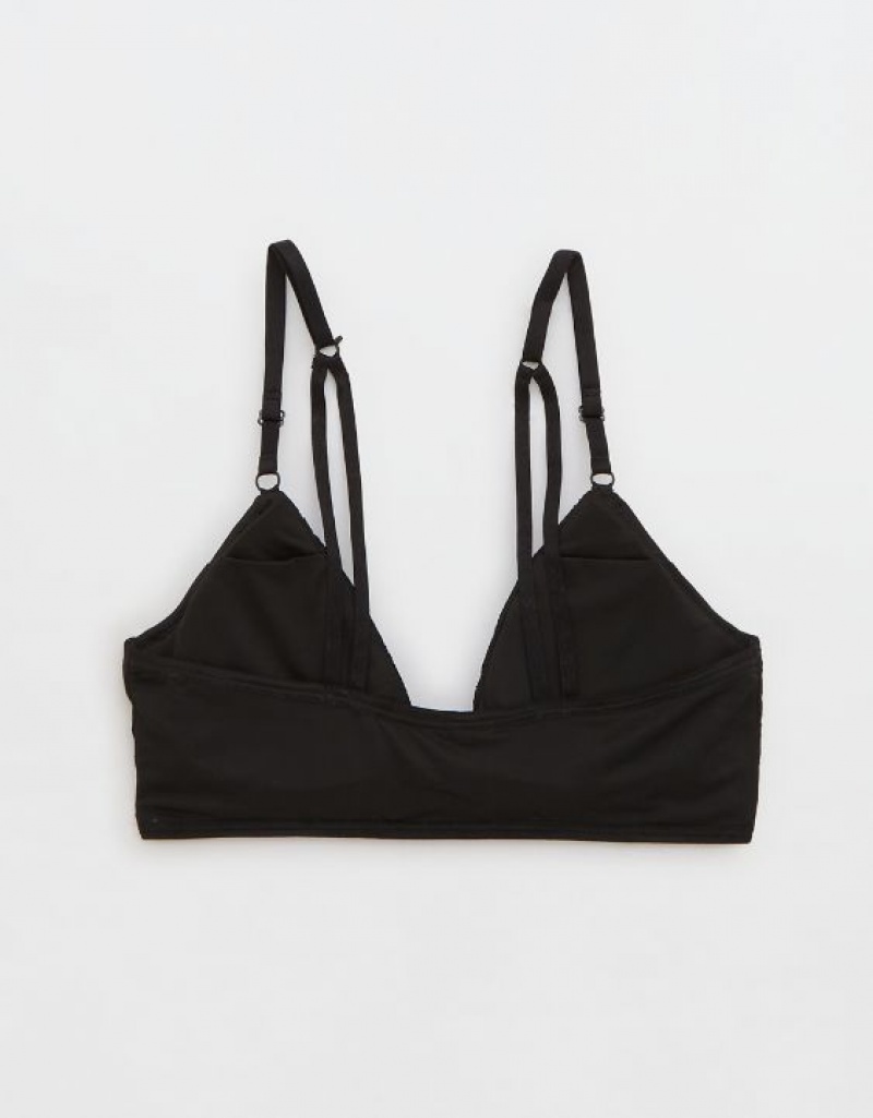 Aerie The Liberare Convertible Plungelette Bras Black | 8564QMZWU