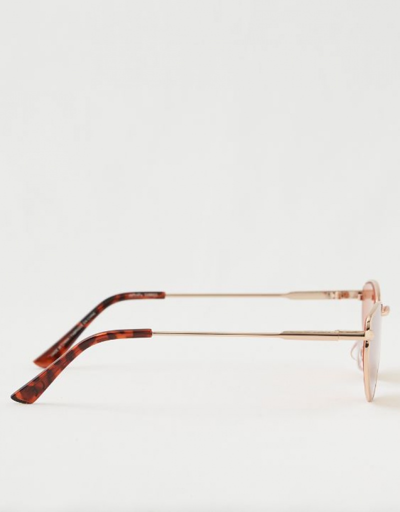 Aerie Throw-Back Sunglasses Rose / Gold | 7524JROUS