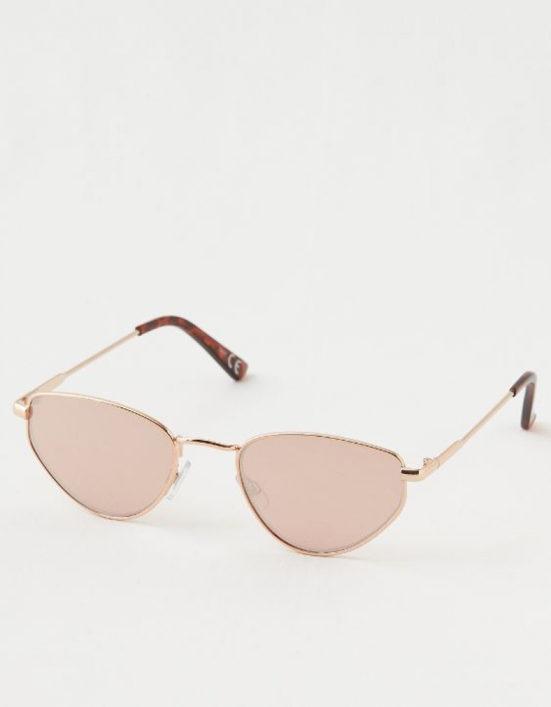 Aerie Throw-Back Sunglasses Rose / Gold | 7524JROUS