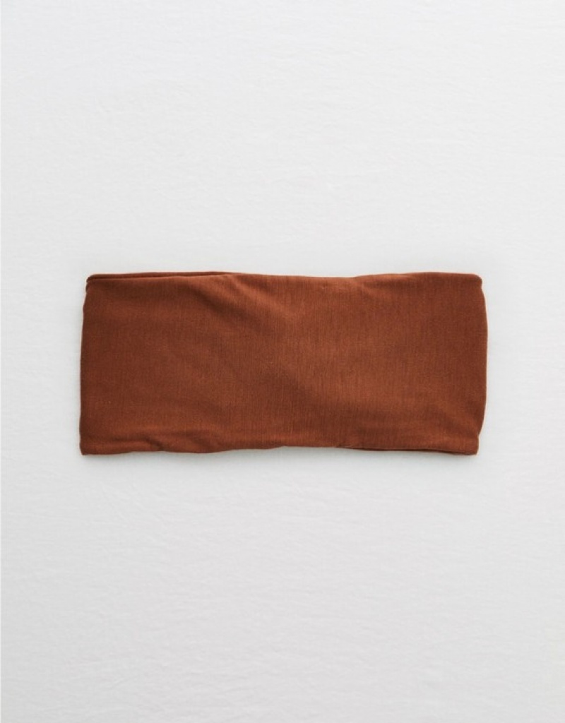 Aerie Top Knot Hair Accessories Brown | 4253VAHZK