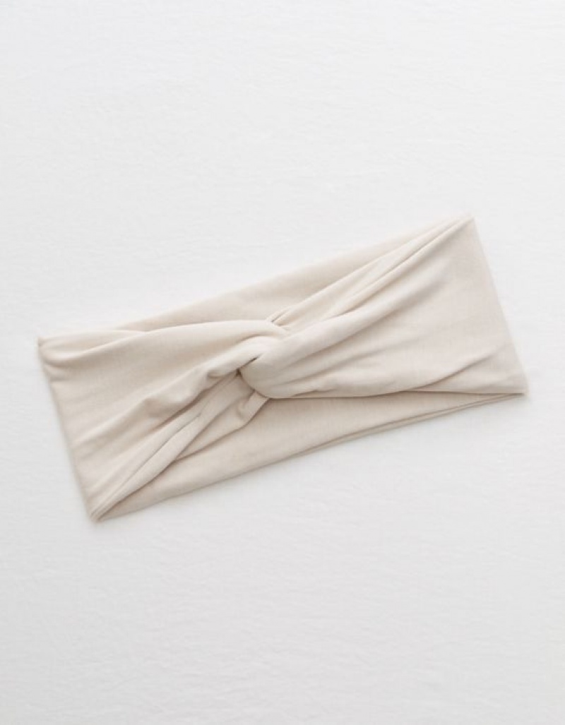 Aerie Top Knot Hair Accessories Cream | 9781JEFID