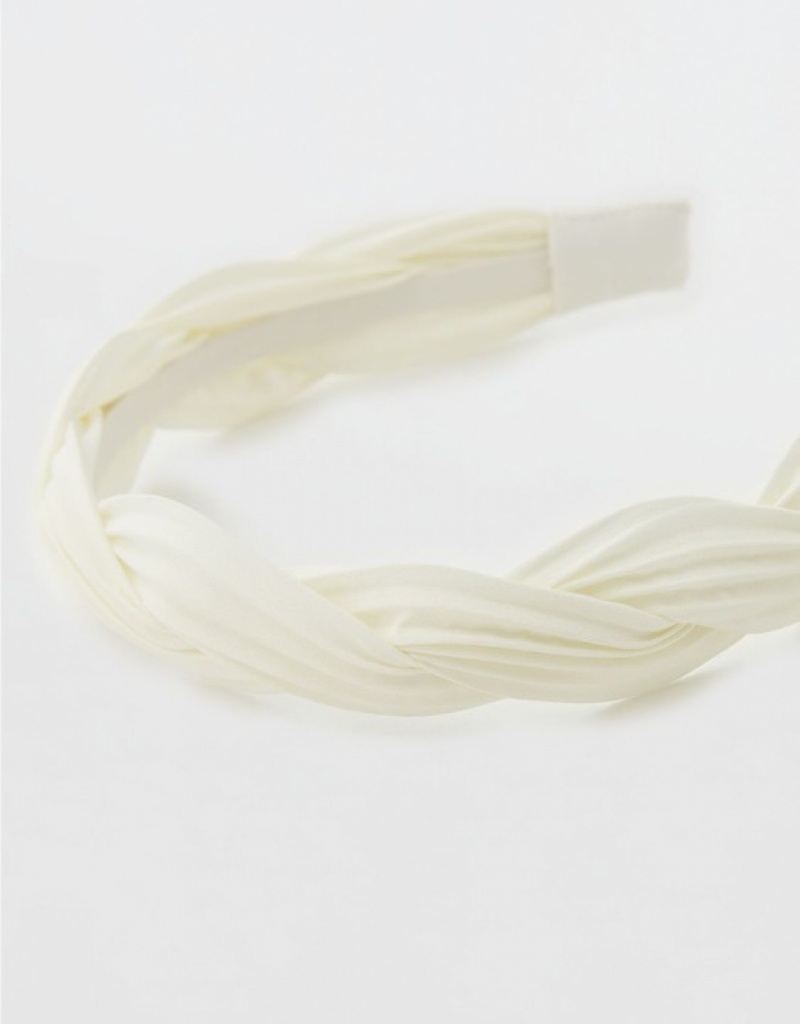 Aerie Twist Hair Accessories White | 7056KLENH