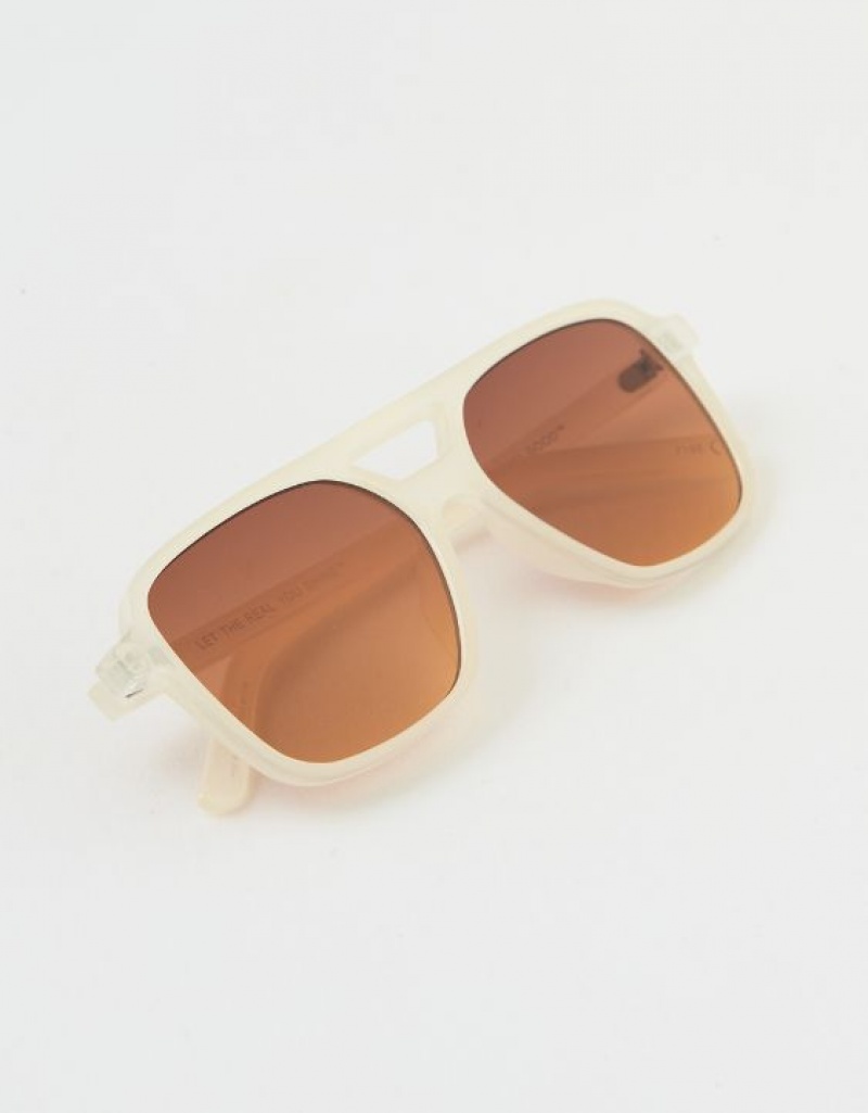 Aerie Vacay Mode Sunglasses White | 1592DZRKS